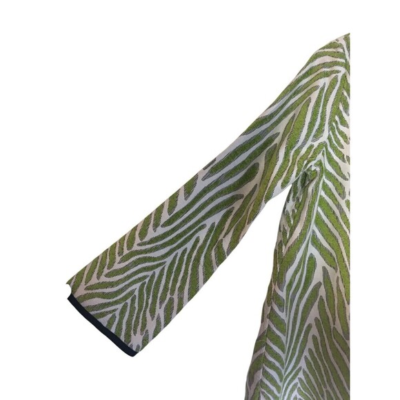 Winding River Cardigan Women's Size XS Green White Stripes River Pattern - Picture 3 of 6